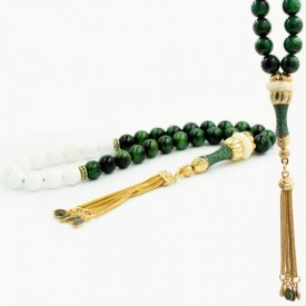 ÖZEL TASARIM İMAME VE PÜSKÜLLÜ KAPLANGÖZÜ SEDEF TAŞLI TESBİH